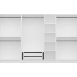 Vaatekaappi Linento Furniture Kale Plus 210x315cm 2 läpikuultavaa ovea eri värejä