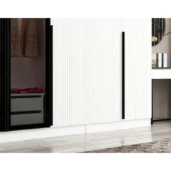 Vaatekaappi Linento Furniture Kale Plus 210x315cm 2 läpikuultavaa ovea eri värejä