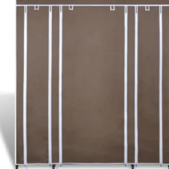 Vaatekaappi lokeroilla ja tangoilla kangas 45x150x176 cm