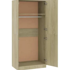 Vaatekaappi sonoma-tammi, 80cm, lastulevy