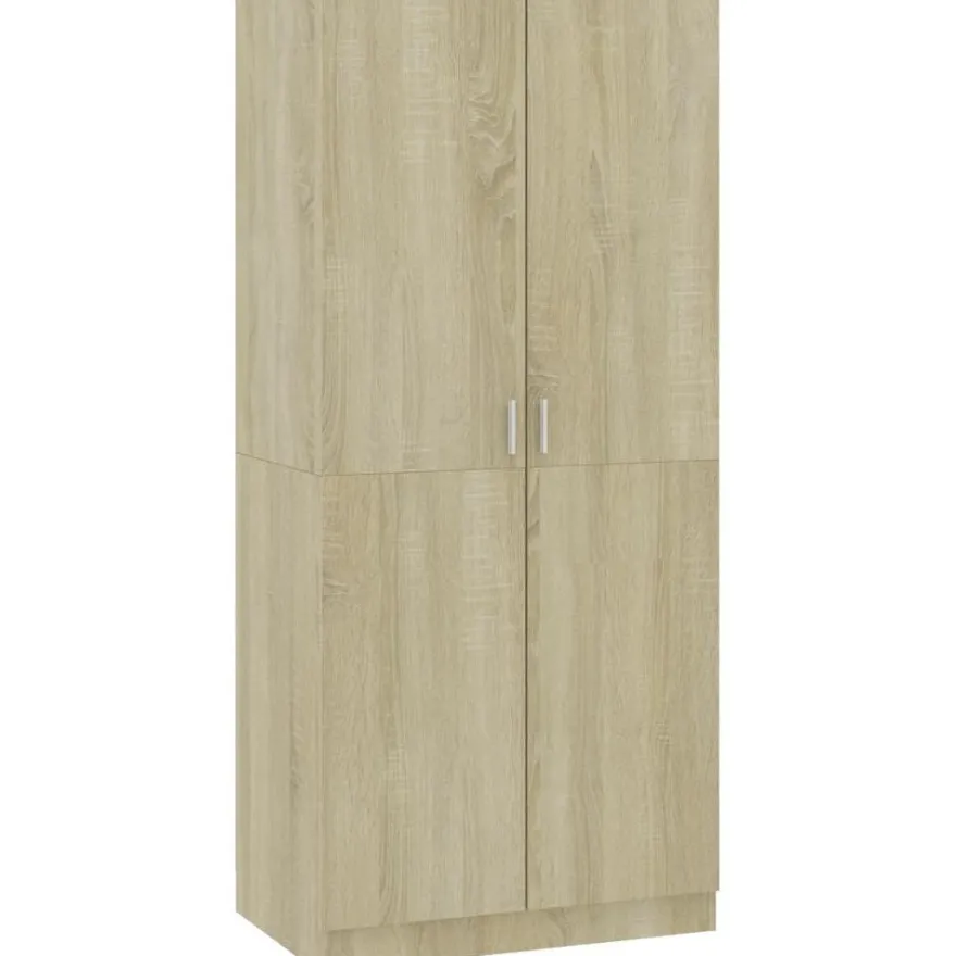Vaatekaappi sonoma-tammi, 80cm, lastulevy