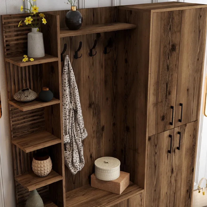 Vaatenaulakko Linento Furniture Viyana DA pähkinä