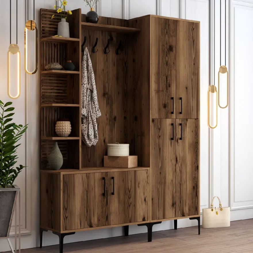 Vaatenaulakko Linento Furniture Viyana DA pähkinä