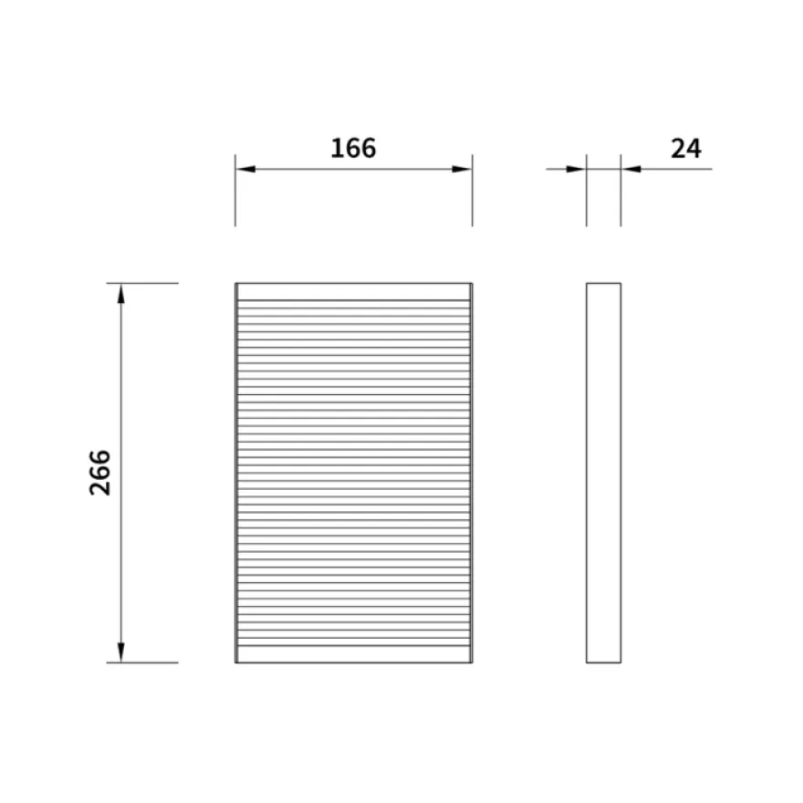 Vaihtosuodatin Mobair 2080, 166x266x24mm