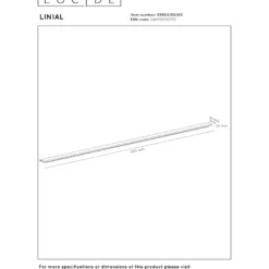 Valaisinkiskon peitelevy Lucide Linial, 1.9x50cm, IP20, messinki