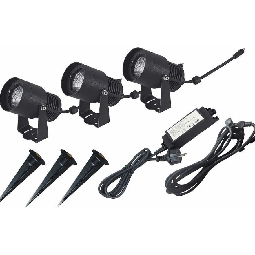 Valaisinpaketti Malmbergs Elite Kit, 3x6,5W, IP65
