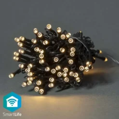 Valoketju Nedis SmartLife Wifi LED, 5m, 50-lamppua, lämminvalkoinen