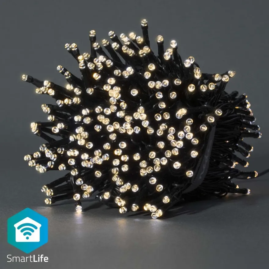 Valoketju Nedis SmartLife Wifi LED, 20m, 400-lamppua, lämminvalkoinen