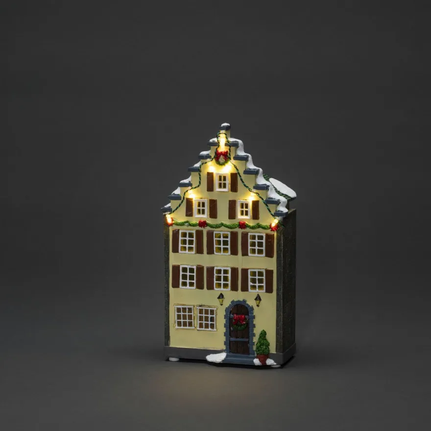 Valokoriste Konstsmide Talolyhdyt, IP20, 14 x LED, ajastin, USB/paristokäyttöinen