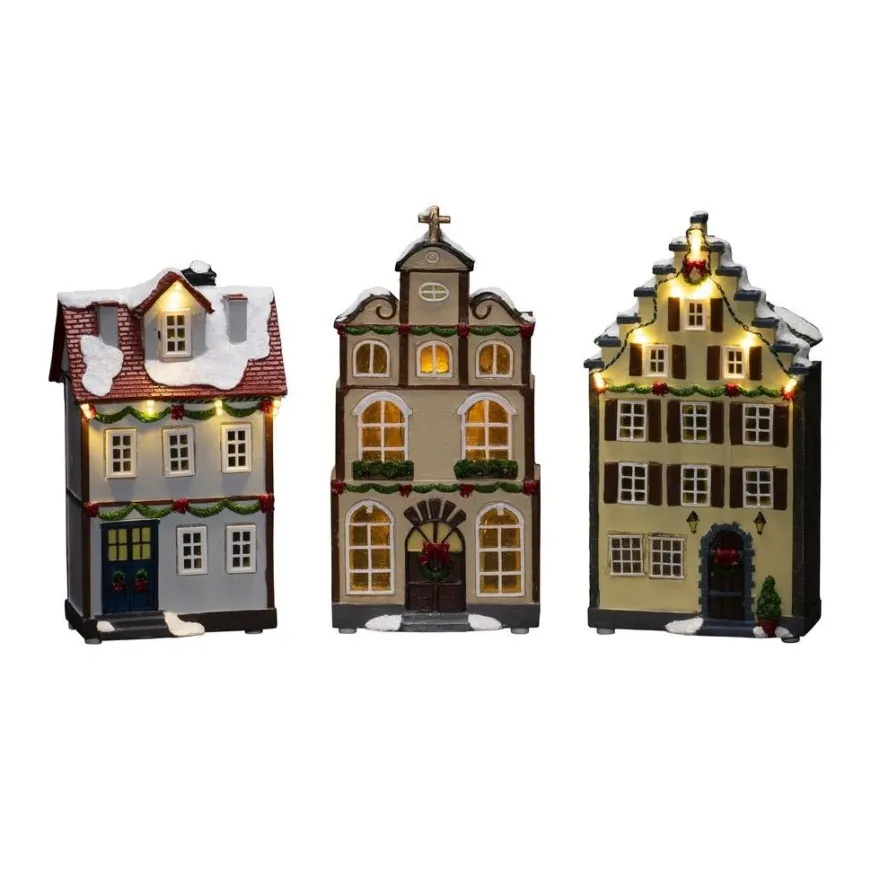 Valokoriste Konstsmide Talolyhdyt, IP20, 14 x LED, ajastin, USB/paristokäyttöinen