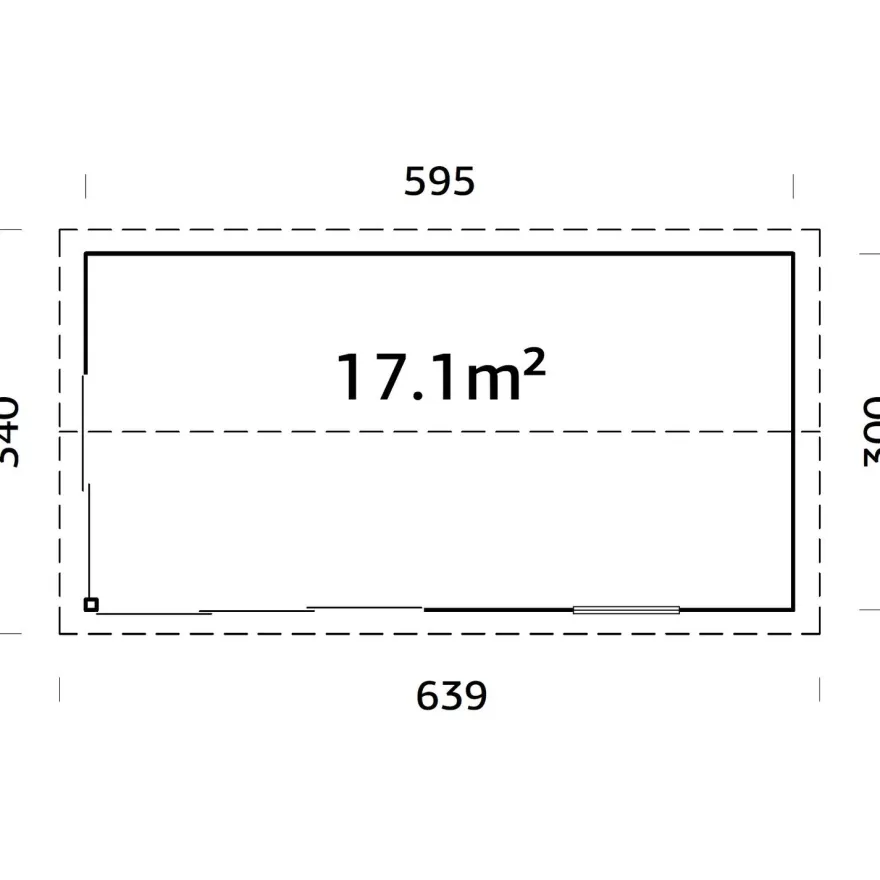 Vierasmaja Palmako Amanda, sis.liukuovet, 17,1 m2 FR44-6030-7