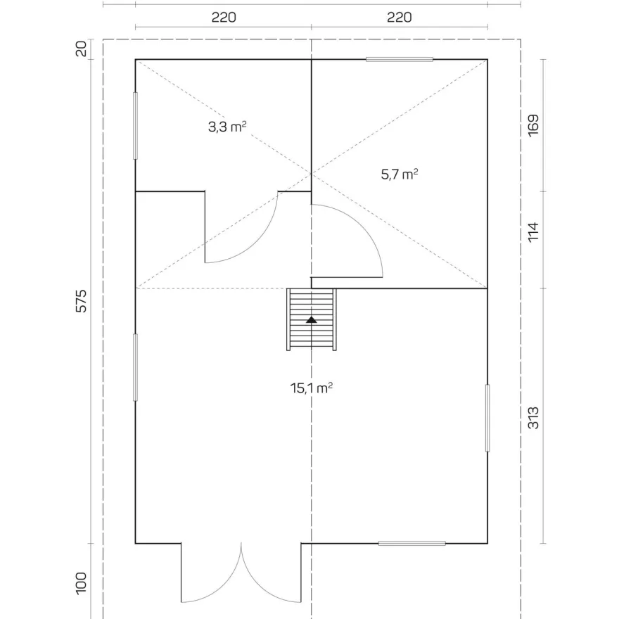 Vierasmaja Tene Gotland F makuuparvella, 70mm, 33.1m²