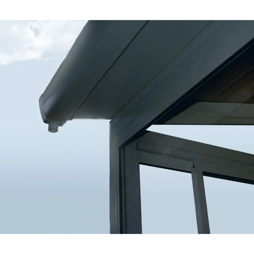 Viherhuone Palram-Canopia SanRemo Veranda, 16.3m², 3x5.46ft, harmaa