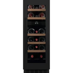 Viinikaappi mQuvée WineCave 780 30D, 29.5cm, 2 lämpötila-aluetta, integroitava, musta