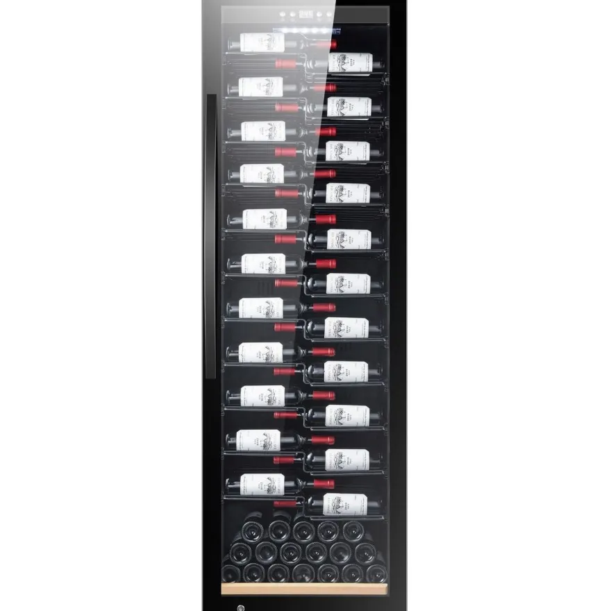 Viinikaappi mQuvée WineExpert 192 Fullglass label-View SW-192BL, 59.5cm, 1 lämpötila-alue, vapaasti seisova, musta