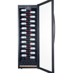 Viinikaappi mQuvée WineExpert 192 Fullglass label-View SW-192BL, 59.5cm, 1 lämpötila-alue, vapaasti seisova, musta