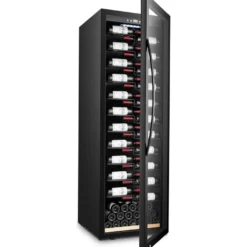 Viinikaappi mQuvée WineExpert 192 Fullglass label-View SW-192BL, 59.5cm, 1 lämpötila-alue, vapaasti seisova, musta