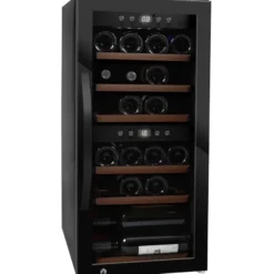 Viinikaappi mQuvée WineExpert 24 Fullglass SW-24B, 39.5cm, 2 lämpötila-aluetta, vapaasti seisova, musta