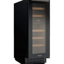 Viinikaappi Norcool Cave 30 BU DZ, 29.5cm, 2 lämpötila-aluetta, tason alle asennettava, musta