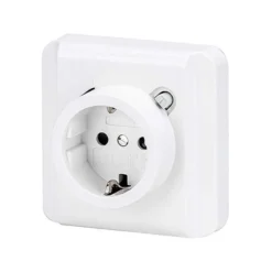 Vikavirtapistorasia Norwesco NRCD 11, 1-osainen, 16A, 30mA, 250V, IP21, uppoasennus, valkoinen