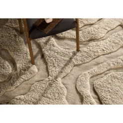 Villamatto Venture Home Trondheim x Josefin Lustig, 400x400cm, neliö, beige/valkoinen