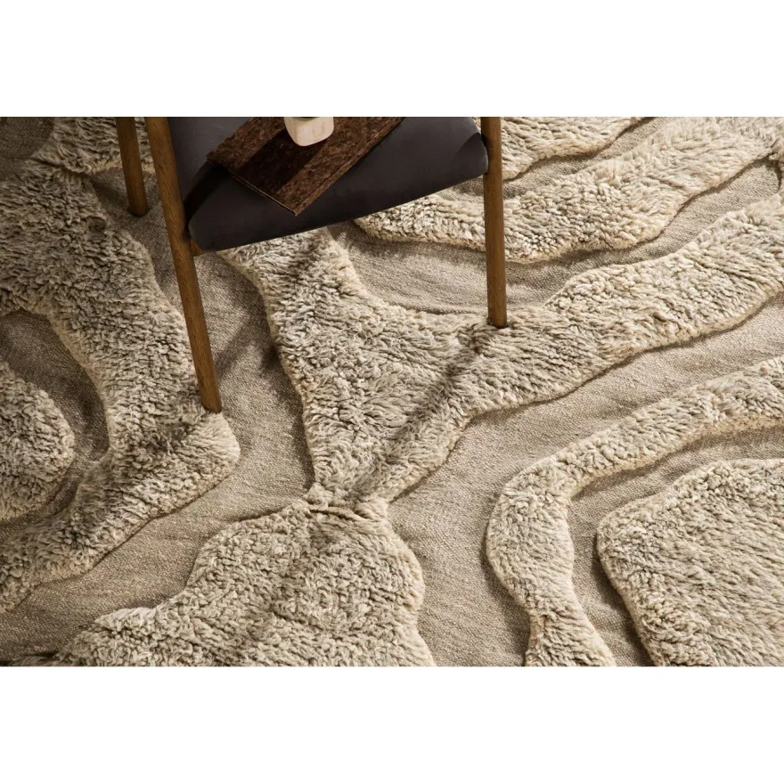 Villamatto Venture Home Trondheim x Josefin Lustig, 400x400cm, neliö, beige/valkoinen