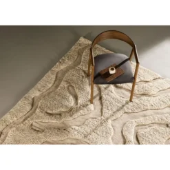 Villamatto Venture Home Trondheim x Josefin Lustig, 400x400cm, neliö, beige/valkoinen