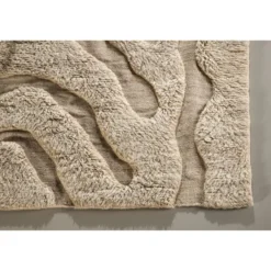 Villamatto Venture Home Trondheim x Josefin Lustig, 400x400cm, neliö, beige/valkoinen