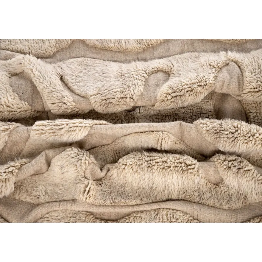 Villamatto Venture Home Trondheim x Josefin Lustig, 400x400cm, neliö, beige/valkoinen