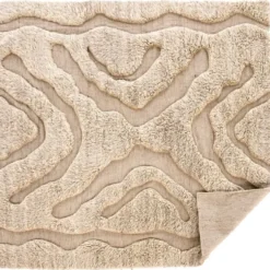 Villamatto Venture Home Trondheim x Josefin Lustig, 400x400cm, neliö, beige/valkoinen