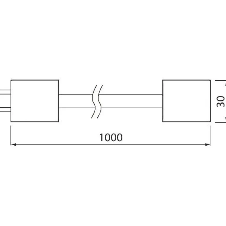 Välijohto Airam Linear LED -valaisimille, 1000mm