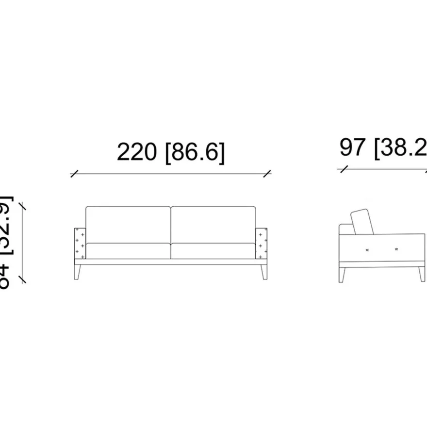 Vuodesohva Linento Furniture Lale, 3-istuttava, beige