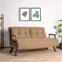 Vuodesohva Linento Furniture Sando, vaaleanruskea, 2-istuttava