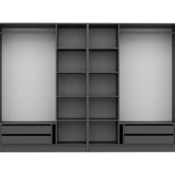 Walk-in closet Linento Furniture Kale 4940 190x270cm antrasiitti