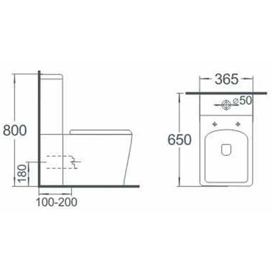 WC-istuin Interia Porta, soft-close -kannella, kaksoishuuhtelu
