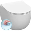 WC-istuin Kerasan Flo Rimless, seinämalli, valkoinen