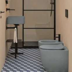 WC-istuin Lavabo Glomp pehmeästi sulkeutuvalla istuinkannella, back to wall, huuhtelukaulukseton, matta, eri värejä