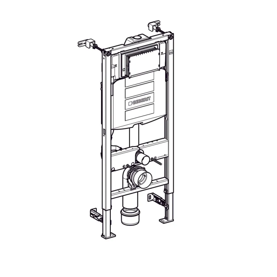 WC:n seinäasennuselementti Geberit Duofix Sigma, 112cm, piilohuuhtelusäiliö 12cm, PEX-liitin