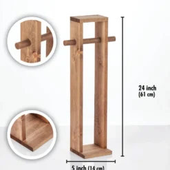 WC-paperiteline Linento Bathroom Long Toilet Paper Hanger, ruskea