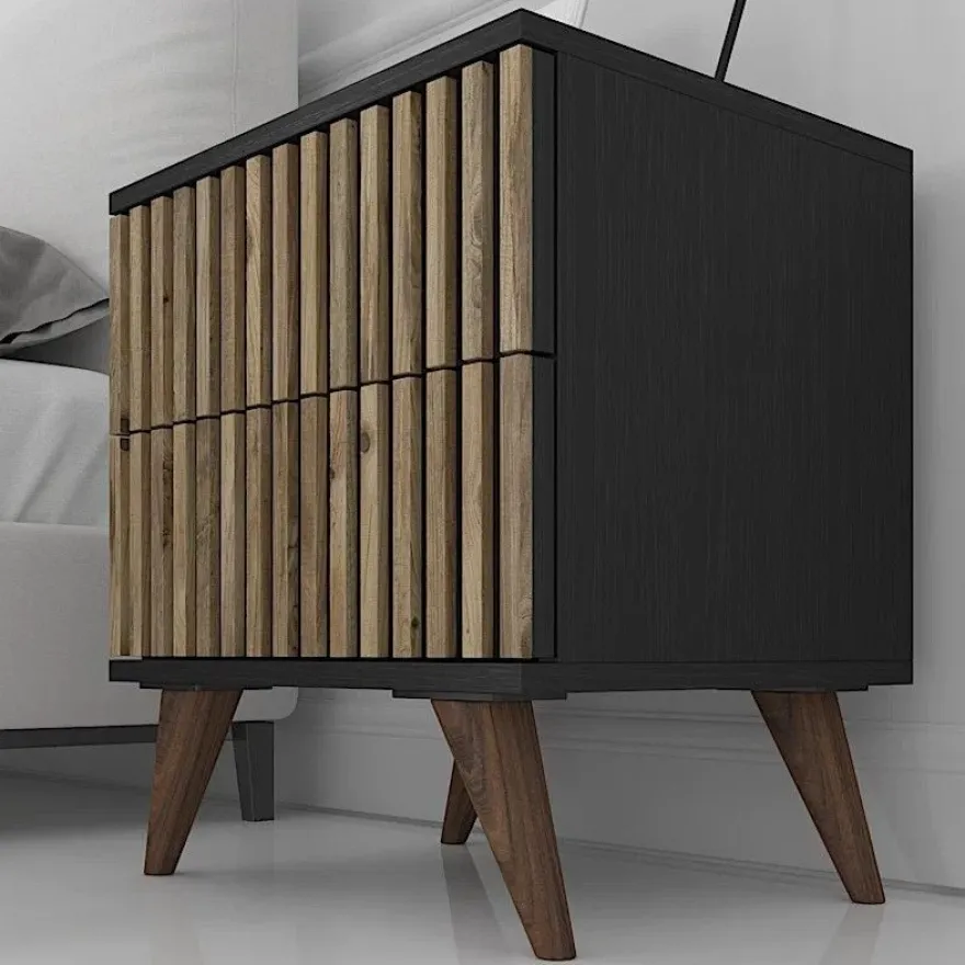 Yöpöytä Linento Furniture FRN-9011, musta/atlassetri