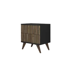Yöpöytä Linento Furniture FRN-9011, musta/atlassetri