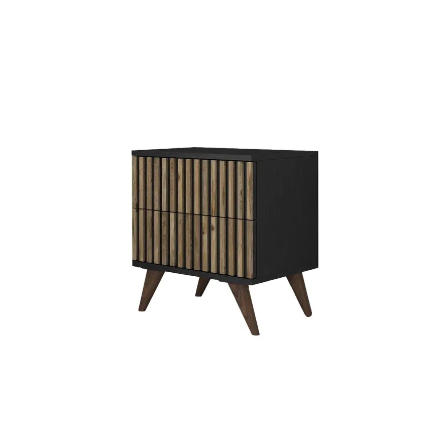 Yöpöytä Linento Furniture FRN-9011, musta/atlassetri
