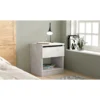 Yöpöytä Linento Furniture LV26, hopeanharmaa