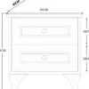 Yöpöytä Linento Furniture Rb-090, 40x45cm, mattavalkoinen