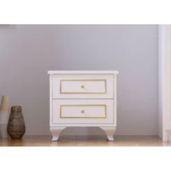 Yöpöytä Linento Furniture Rb-090, 40x45cm, mattavalkoinen