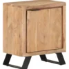 Yöpöytä 40x30x50 cm akaasiapuu luonnolliset puureunat